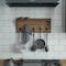 Flash Furniture 24" Rustic Brown Wall Mount Shelf with Hanging Hooks HFKHD-GDIS-CRE8-832315-GG - alternate 7